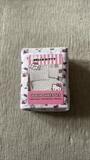 Hello Kitty Queen Sheet Set 100 Cotton Algodon White Color w/ Pattern Brand New