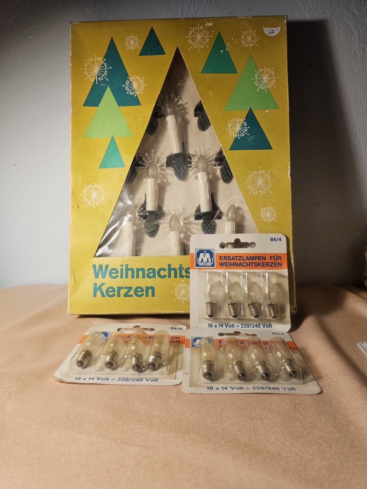 Vtg Weihnachtskerzen Baur West Germany Candle Star Christmas Tree