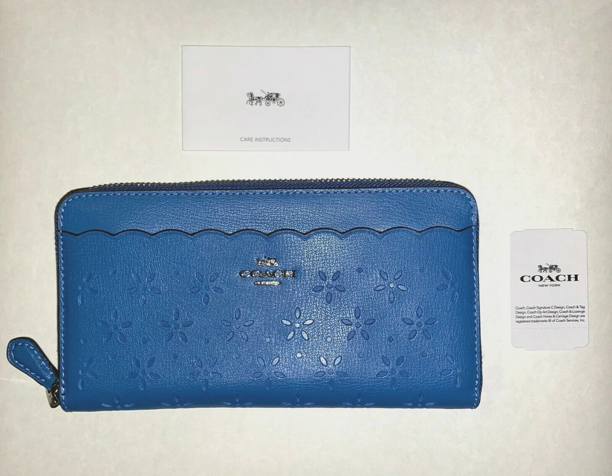 Coach perforated wallet hot sale