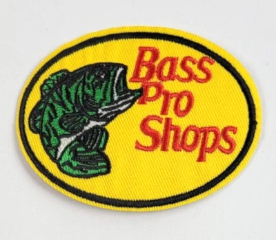 Bass Pro Shops USA Racing Patch Bügelflicken gestickter Aufnäher gelb