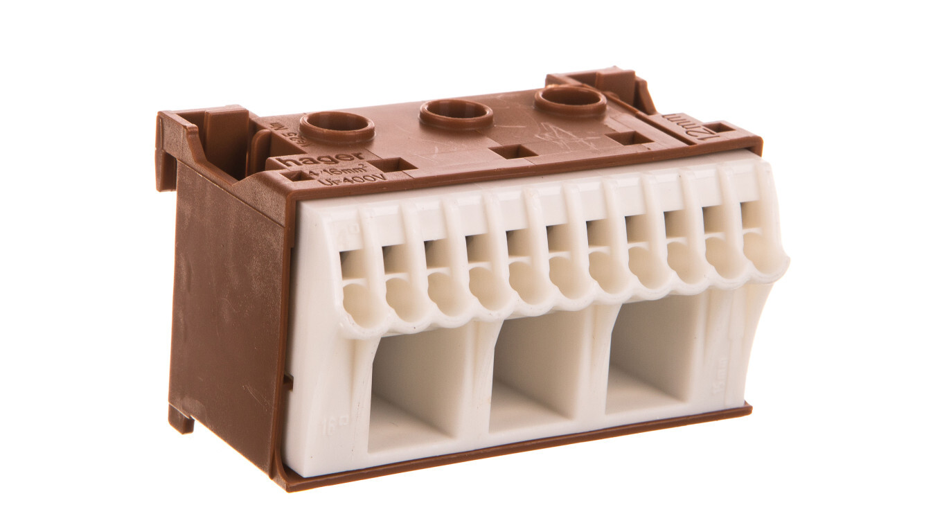 Locking block QC 63A brown 14 connections 33x60x34mm KN14P /T2UK