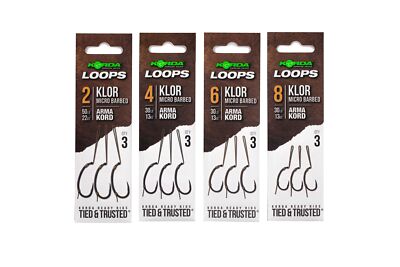 Korda Loop Rigs Klor Karpfenrigs Karpfenmontagen Haarmontagen