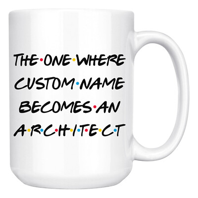 Personalized Architect Job Promotion Mug, Architect Graduation Present Gift