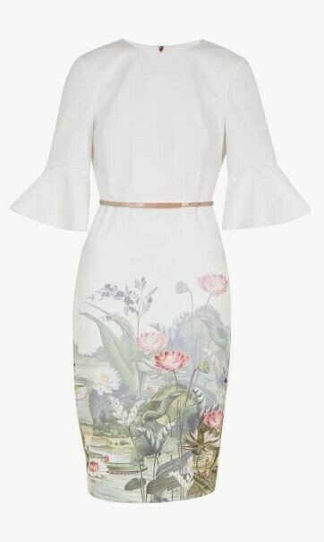 ted baker white bodycon dress