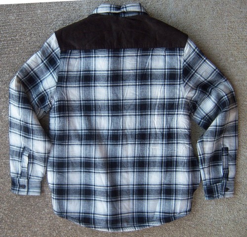 COLEMAN men's jacket size S white black gray plaid faux fur lining NWT - Picture 2 of 7