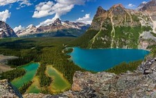 Landscape nature lake ohara british columbia canada Custom Gaming Mat Desk