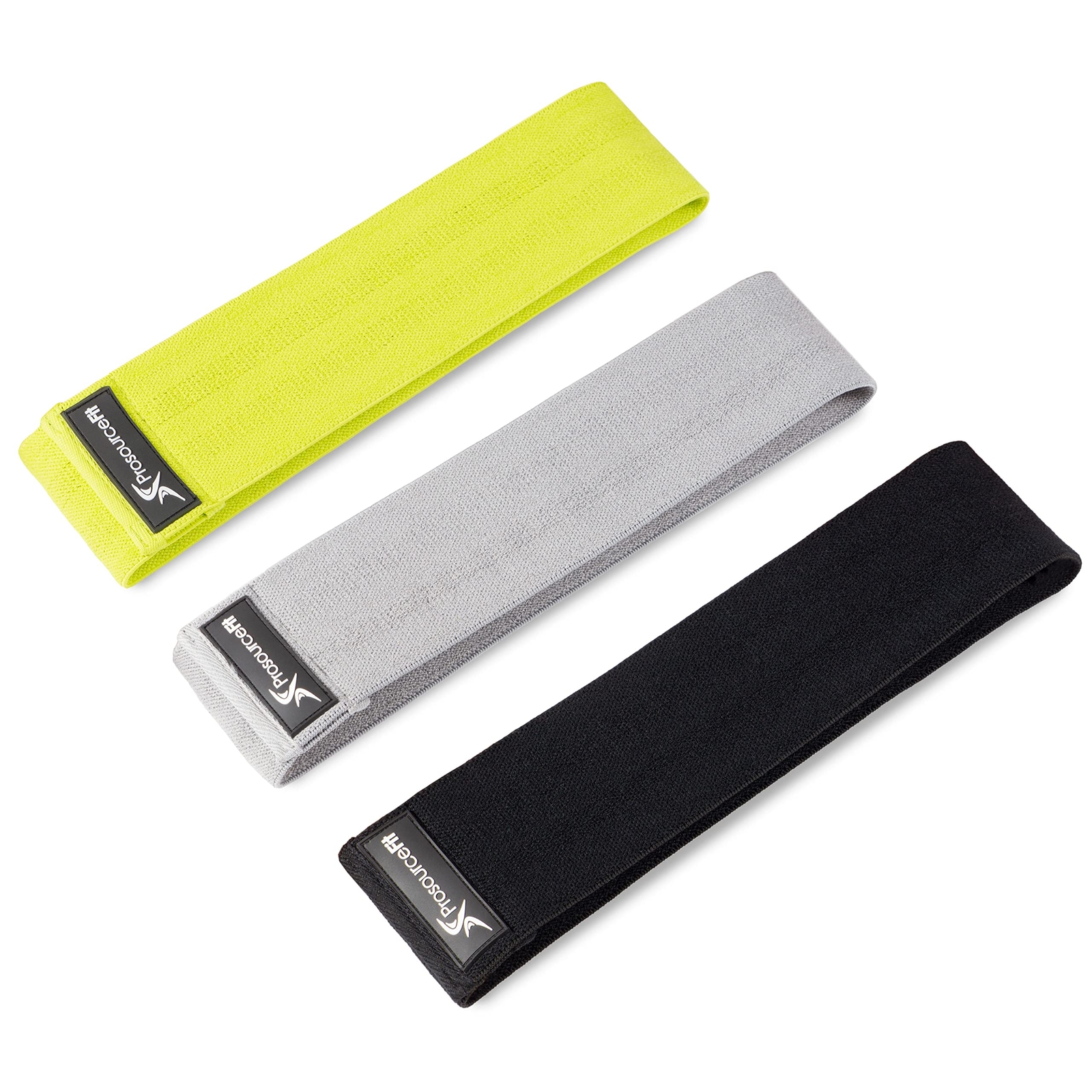 ProsourceFit Fabric Loop Resistance Bands Set with Anti-Slip Grip Mini Workou...