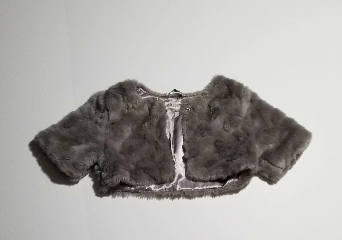 H and m deals black fur jacket