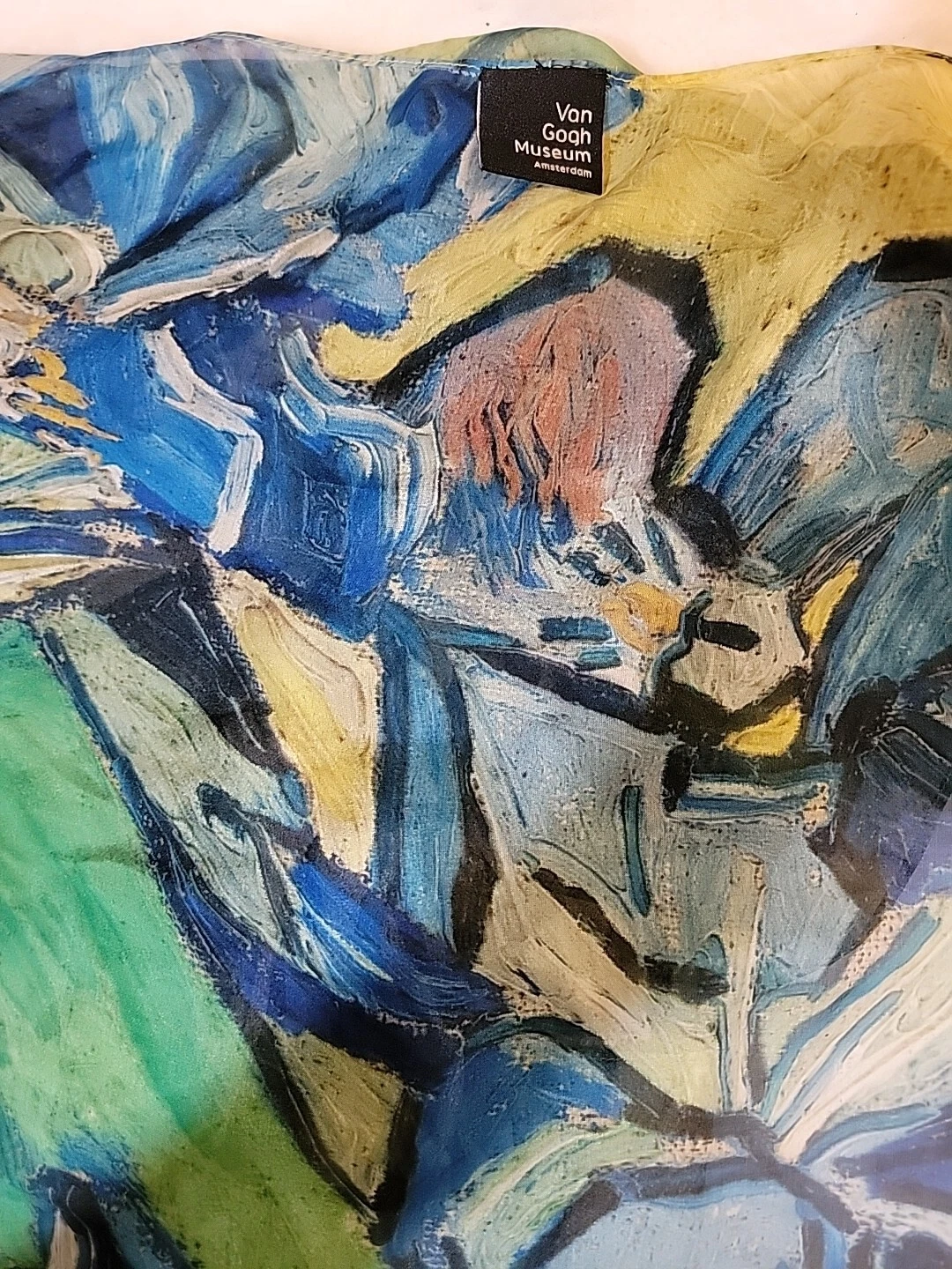Van Gogh Museum Amsterdam 100% Silk Irises Shawl Scarf 30"×53" #01