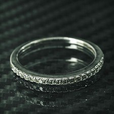 Size 9.5, vintage sterling silver 925 stackable band ring with cluster cz