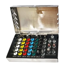 Dental Implant 35 Integral Stopper Drills with Drivers and Keys  Complete Kit