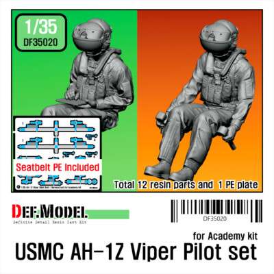 DEF Model 1/35 USMC AH-1Z Viper Pilot set for Academy kits