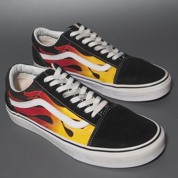 Vans Old Skool School Flame Fire Pattern 500714 S… - image 1