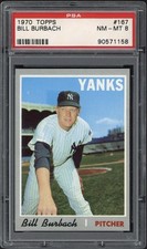 1970 Topps Bill Burbach #167 PSA 8 NM-MT New York Yankees 