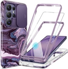Samsung Galaxy S26 Ultra Case, Shockproof Military Grade Protective Marble Phone