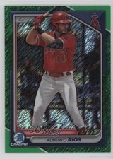 2024 Bowman Chrome Prospects Green Shimmer Refractor /99 Alberto Rios 14tz