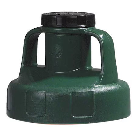 Oil Safe 100203 Utility Lid, W/2 In Outlet, Hdpe, Dk Green