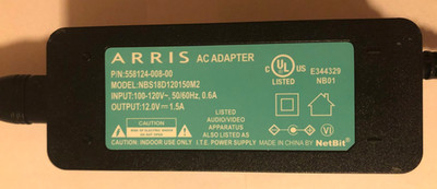 Genuine ARRIS AC Adapter for IPC4100 IP Set Top Box