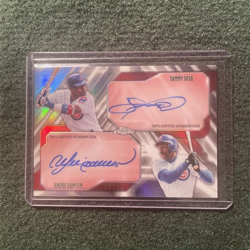 Sammy Sosa / Andre Dawson #DA-SD 2026 Topps Chrome Dual Autograph card