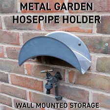 Silver Metal Wall Mounted Hose Pipe Holder Hanger Bracket for Garden Shed/Garage