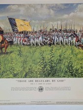 Vintage Military "The Battle of Chippewa" Armed Forces U.S. ARMY 1960 Poster VFW