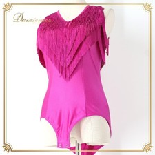 Chacott Pink Purple Leotard M Pink Nylon Ballroom Dance Costume for Lessons