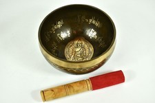 Singing Bowl Engraving - Buddha Meditation - 724 gr. 17 cm - Meditation Sound Massage