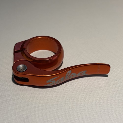 Vintage Salsa Flip Off Seat Post Clamp 30.0 Alloy Orange Quick Release Anodized