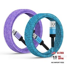for iPhone 16e Charger Cord Fast 16e Charging Cable for iPhone 10FT Blue Purple