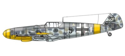 Mark I 1/144 Bf109G-6 Eastern Front (2 Kits Included) Plastic Model Kit Mkm1441_