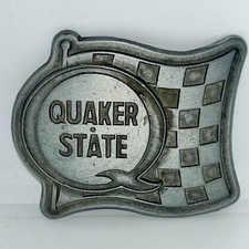 Vintage Quaker State Belt Buckle Made in USA