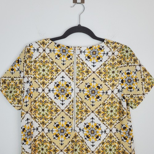 Lulu's Dandy Lion Dress Shift Floral Medallion Boho Cottagecore Yellow Size S - Picture 5 of 10