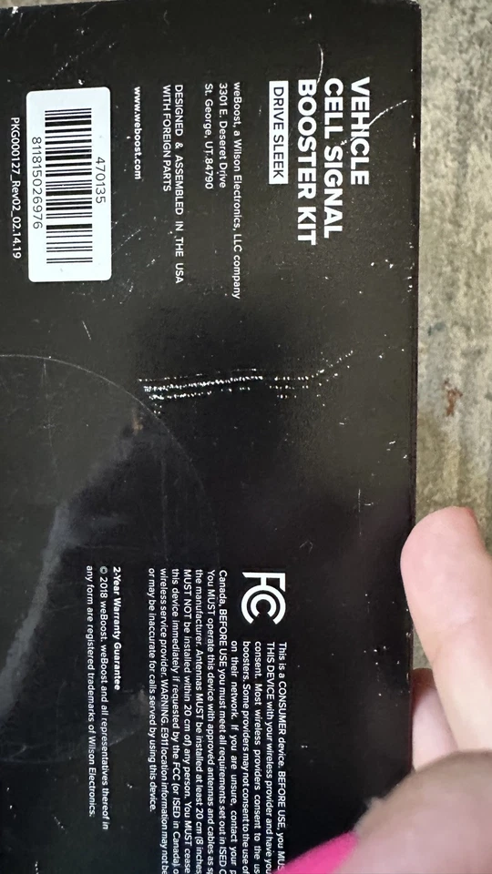 weBoost Drive Sleek 4G LTE Car SUV Mobil Cell Phone Signal Booster 470135 * NEW - Image 4 of 4