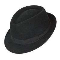 Faustmann Trilby Schwarz Wollfilz Fedora Schmal HüTe Filz Wolle Hut