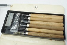 Vintage japanischer Holzschnitt Schnitzbeitel Werkzeug Set 6-teilig Koffer 10...