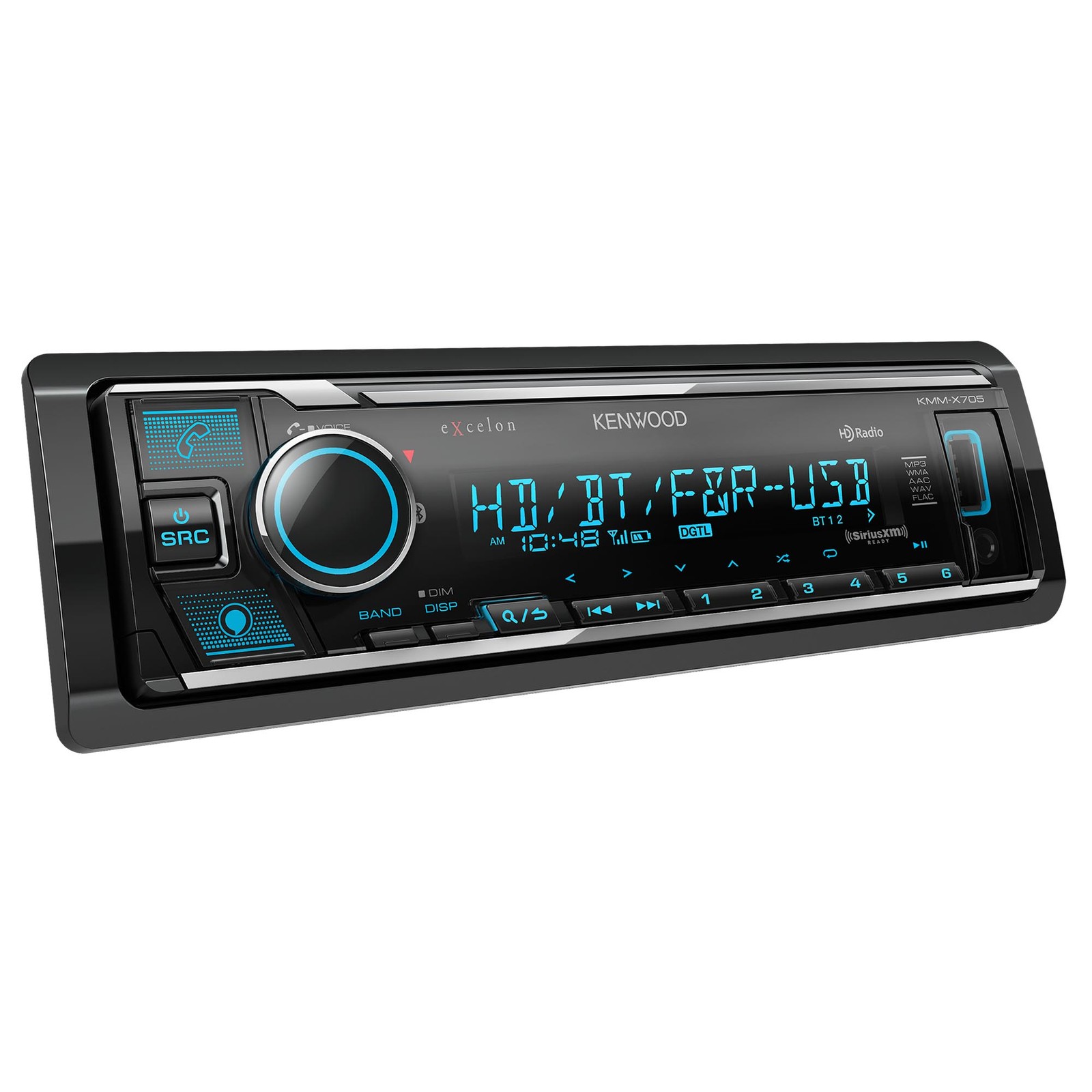 Kenwood KMM-X705 Bluetooth single DIN Media Receiver (No CD)