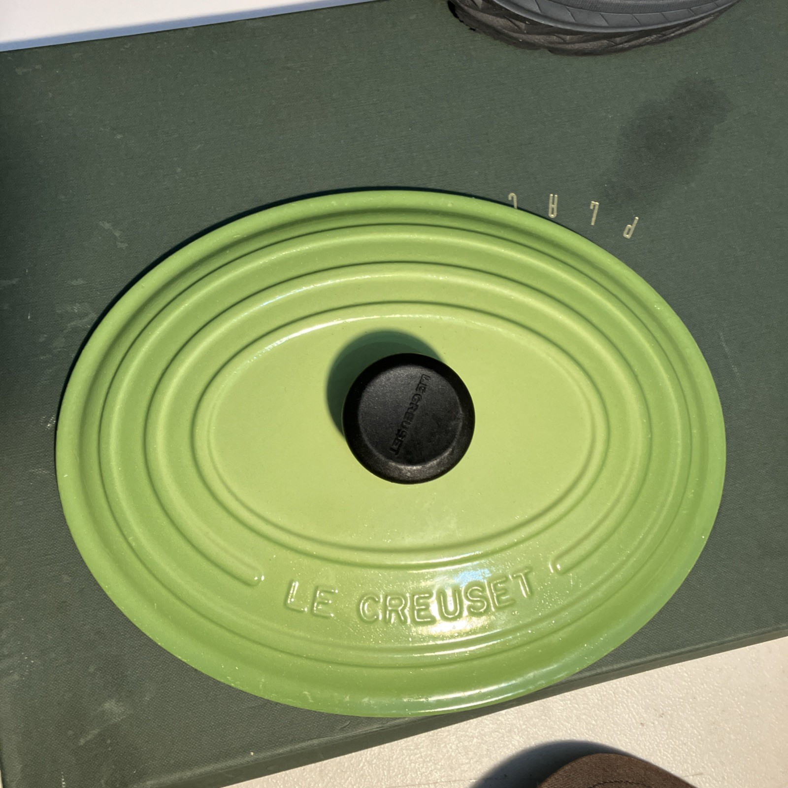 Le Creuset Oval Dutch Oven Green Enameled Cast