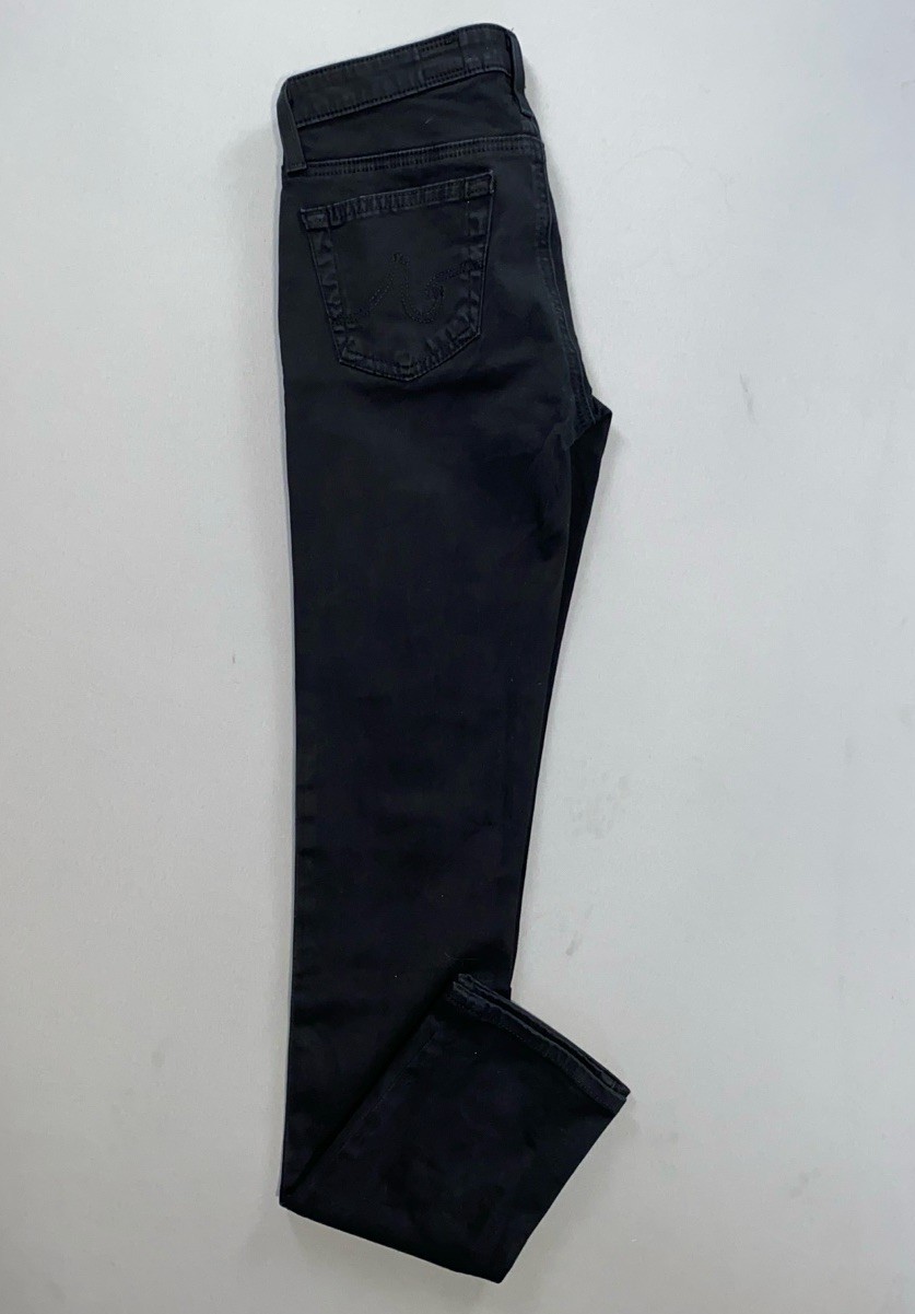 AG 'The Stilt' Cigarette Sateen Jean Style Pants. Washed Black, Women's 24R. GUC thumbnail 3