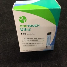 One Touch Ultra Blue Blood Glucose Test Strips 100 Count (22895) EXP 07-31-2026
