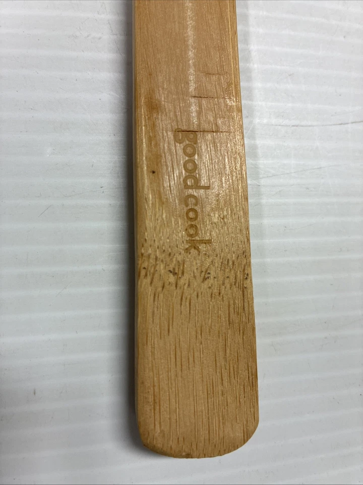 GOOD COOK Wooden Bamboo? 4pc Set - Salad Server, Slotted Spoon, Slotted Spatula - Image 3 of 4