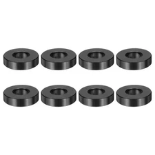 8pcs M12 Aluminium Spacers, M12 IDx1" ODx1/4" Length, Black