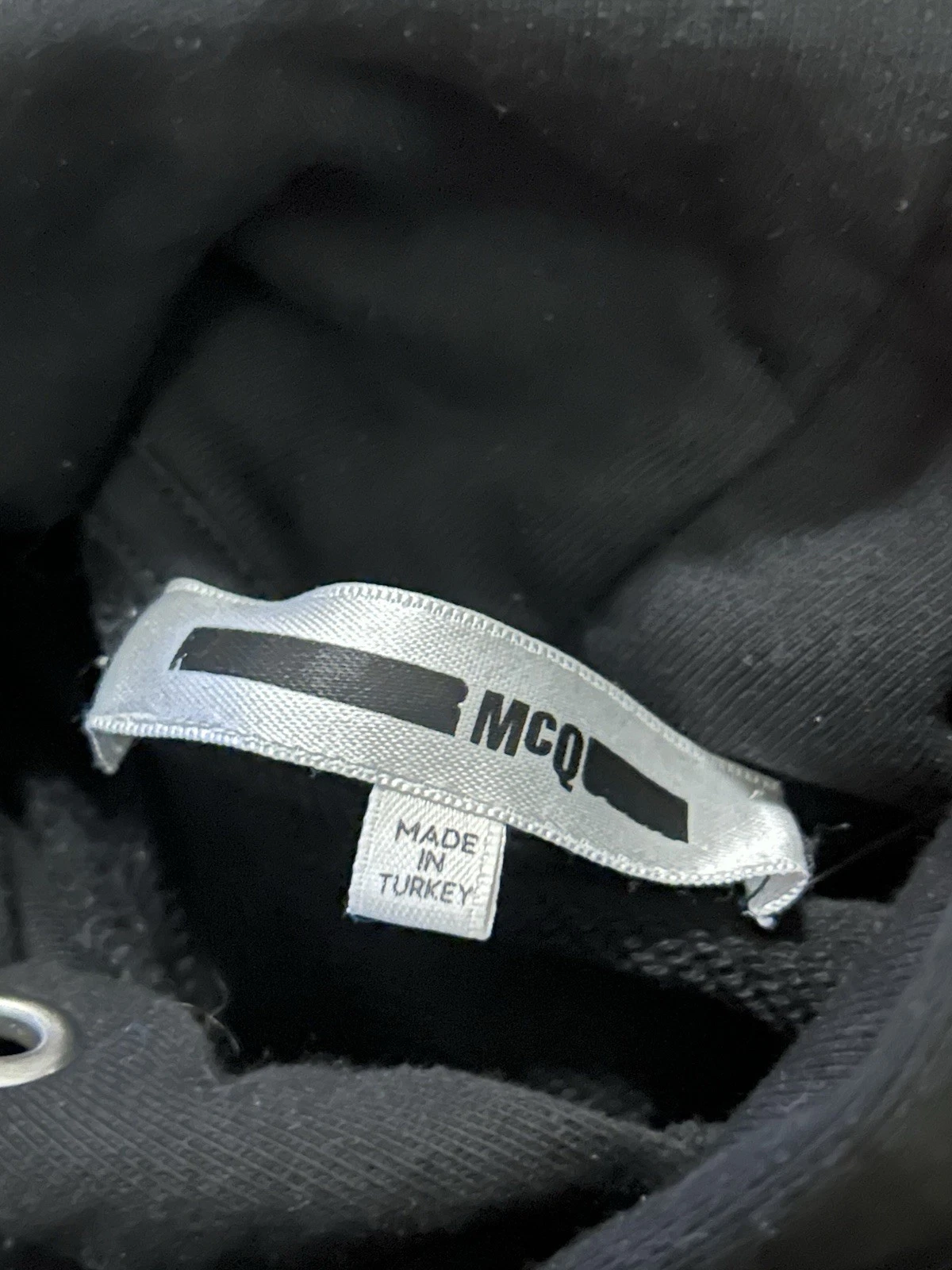 Felpa con cappuccio MCQ ALEXANDER MCQUEEN MAD CHESTER FLOCCATO LOGO MONSTER NERO GIALLO XL