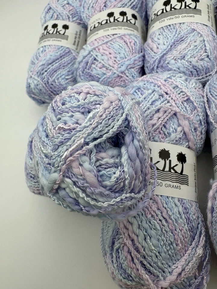 Crystal Palace Waikiki 9800 mezcla de algodón lavanda 50 g 105 yardas cada bebé pastel Foto 4 de 4