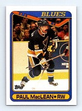 #110 1990-91 Topps Paul MacLean St. Louis Blues