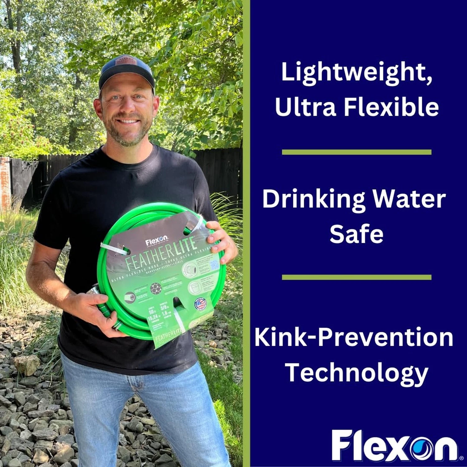 FLEXON Featherlite 5/8 x 50 Ultra Flexible Garden Hose - Thumbnail 5