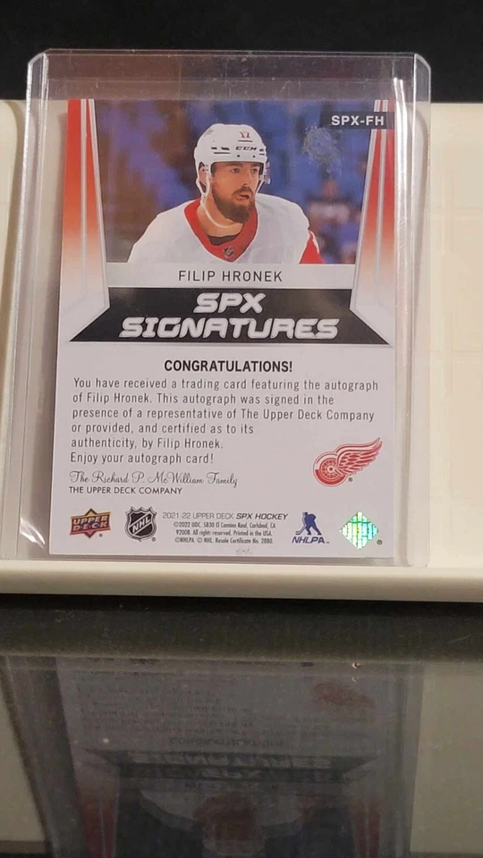 2021-22 SPX Signatures Filip Hronek Auto SPX-FH - Image 2 of 2