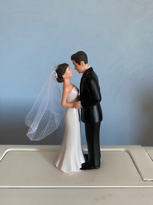 Wedding Bride and Groom Newlywed Cake Topper Love Reception Hair change for free