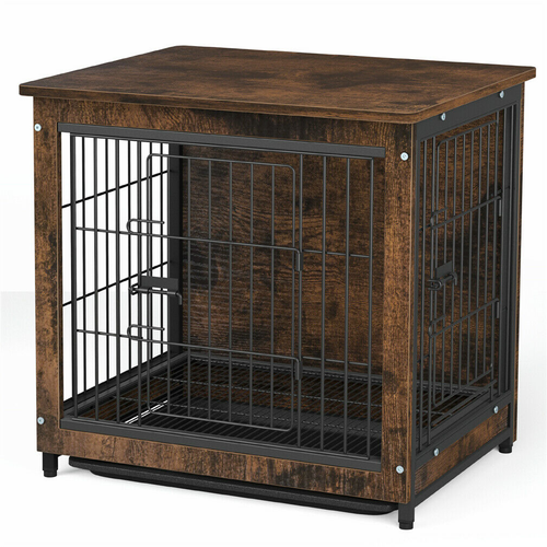 Wooden Large Pet Dog Crate Kennel Cage Storage Display End Table for Home Office - Picture 18 of 32