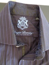 Mens ENGLISH LAUNDRY Button Front Long Sleeved Shirt 16 34/35 Free Shipping Navy