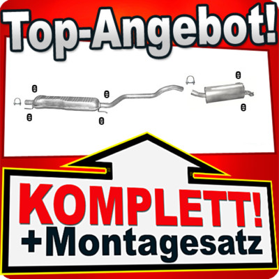 Auspuff für OPEL ZAFIRA B 1.9 CDTi für ohne DPF Auspuffanlage